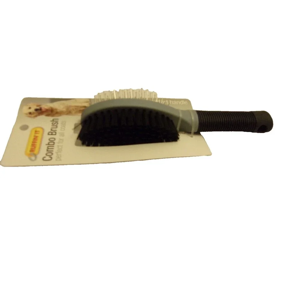 Combo Pet Brush Ruffin It Pin Brush Bristle Brush Sure Grip Handle New Dog Cat